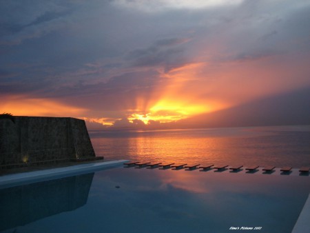 Ondergaande zon Cuba